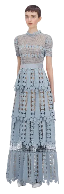 Chantille Heavy Lace Long Summer Evening Dress