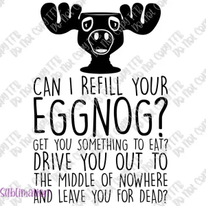 Christmas Vacation Eggnog Sublimation
