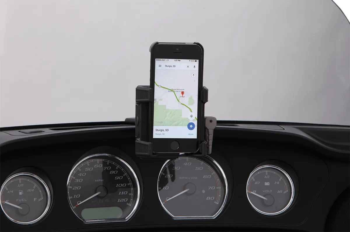 Ciro 50317 Smartphone Holder without Charger with Fairing Mount - Black
