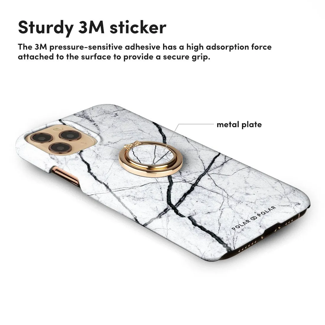 Classic White | Phone Ring Holder  (Non-MagSafe)