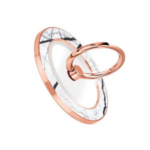 Classic White - Rose Gold MagSafe Phone Grip and Ring Holder Stand