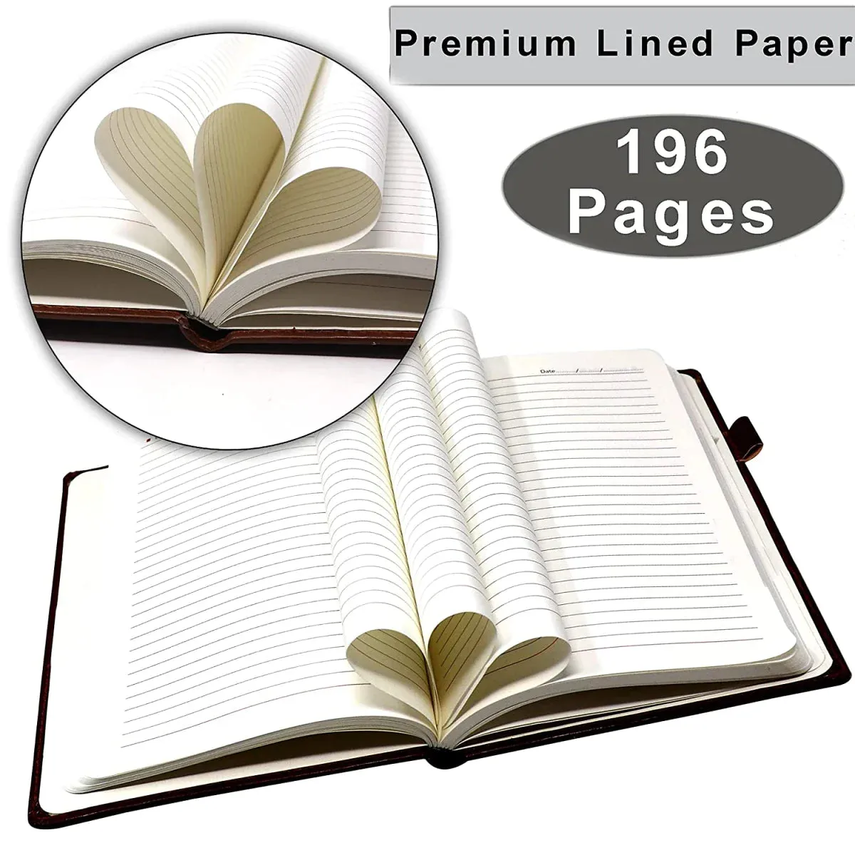 Classy Metal Flip Diary   Classic Metal Pen   Classy Leather Metal Keychain - Brown