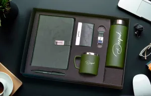 Classy Metal Flip Diary   Classic Metal Pen   Classy Leather Metal Keychain   Classy Card Holder   Classic Smart Bottle    Stainless Steel Mug - Green