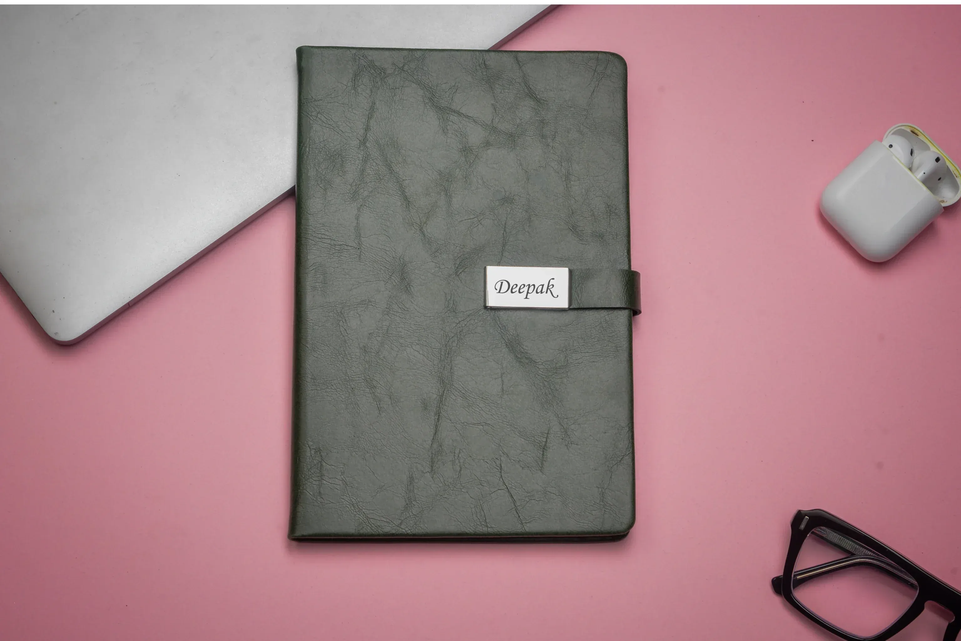 Classy Metal Flip Diary   Classic Metal Pen   Classy Leather Metal Keychain   Classy Card Holder   Classic Smart Bottle    Stainless Steel Mug - Green