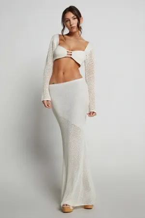Crochet Knit Two-Piece Set