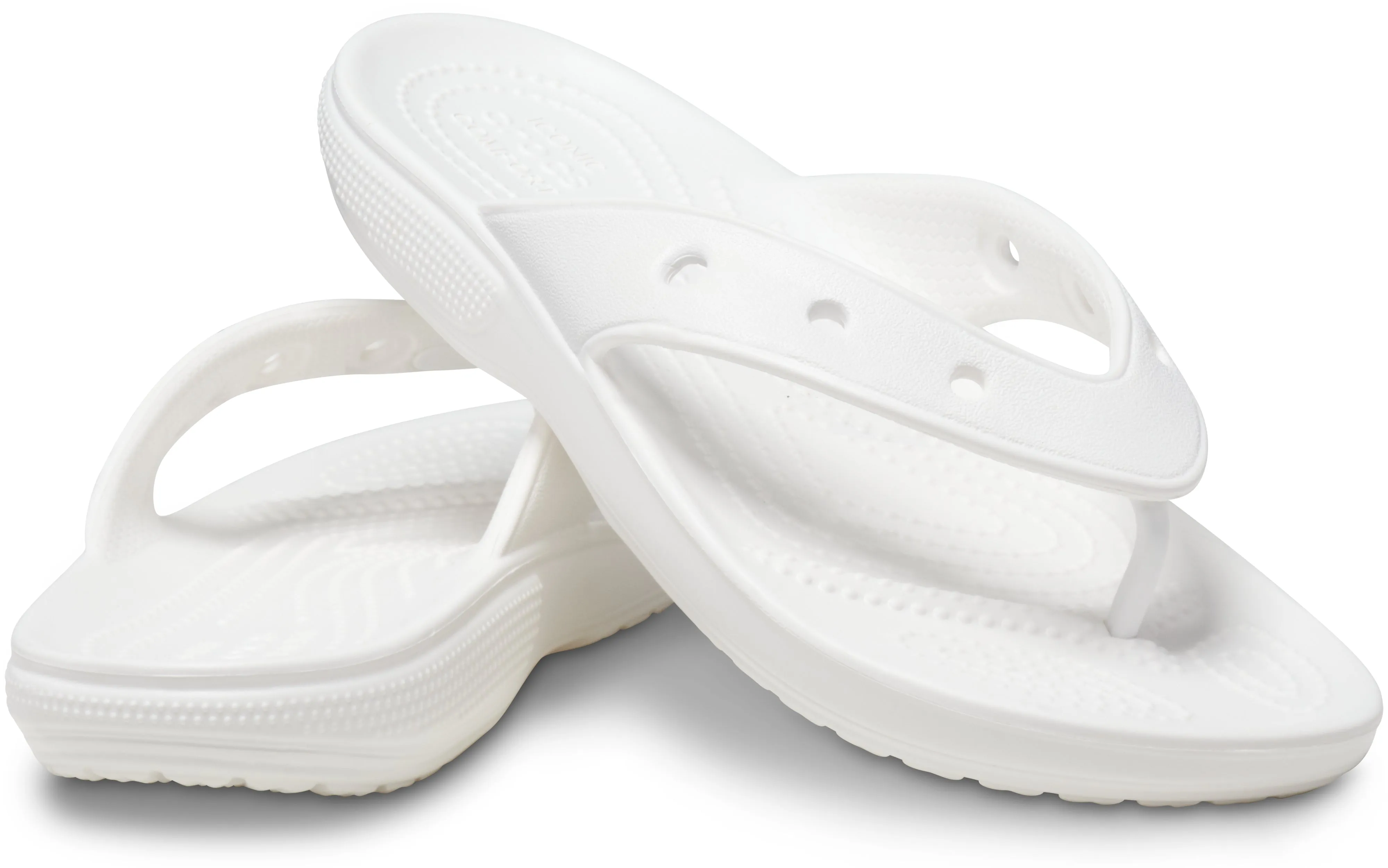 Crocs Adults Unisex Classic Flip Flops In White