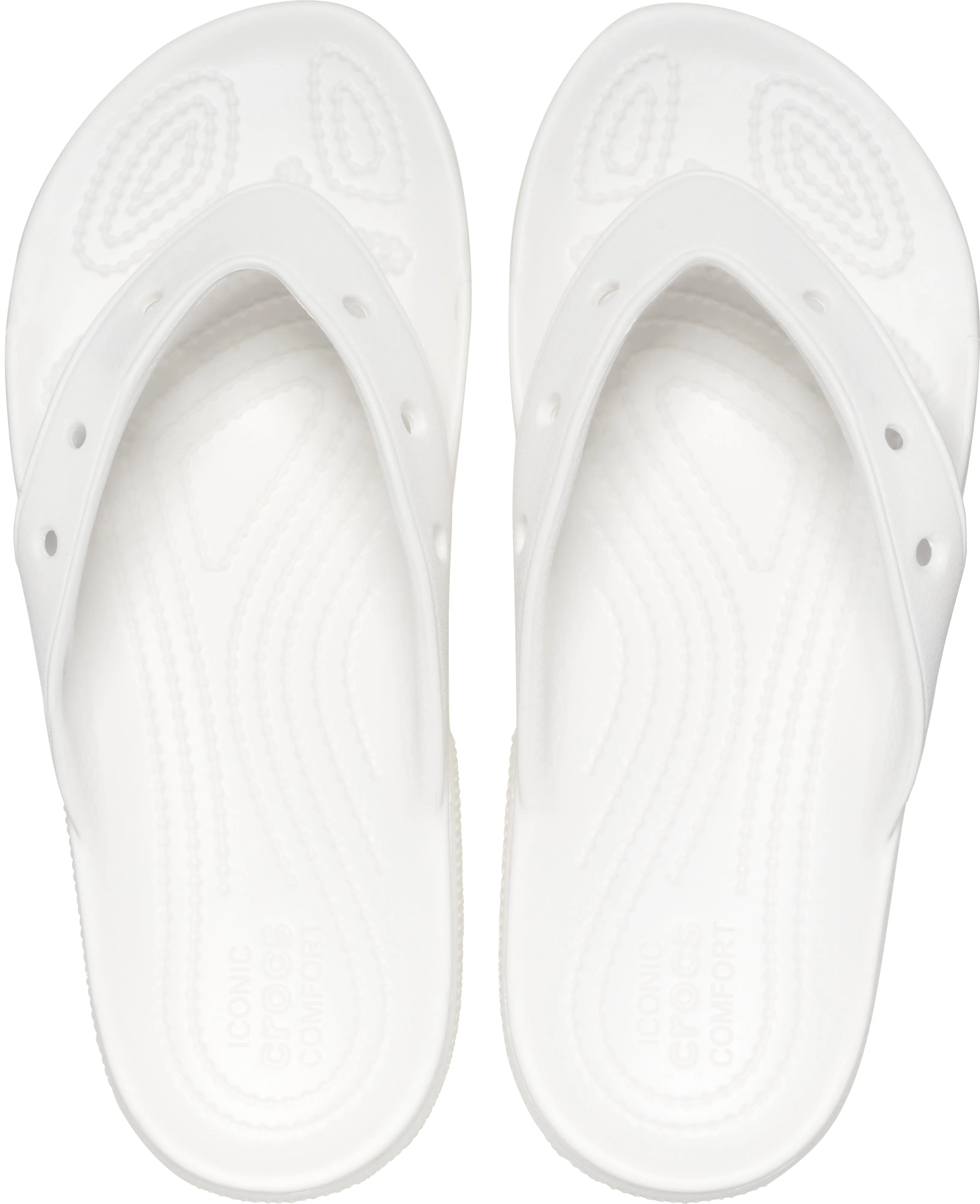 Crocs Adults Unisex Classic Flip Flops In White