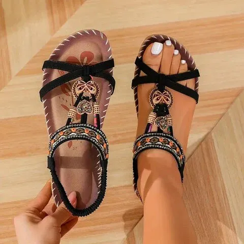 Delphine | Boho Flat Sandals