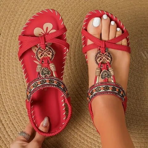 Delphine | Boho Flat Sandals