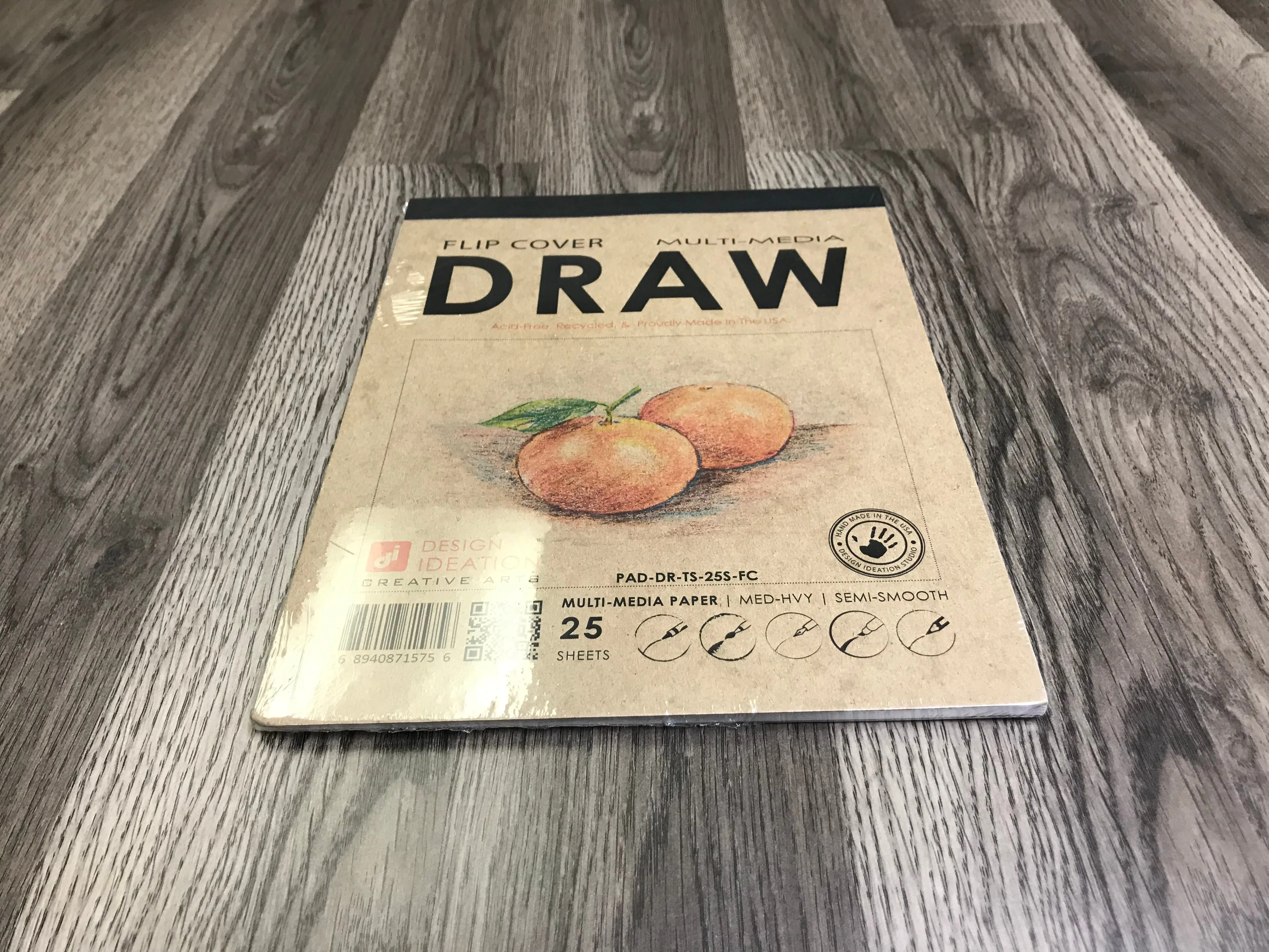 Design Ideation DRAW. FLIP COVER Pad. Removable Sheet. Multi-Media. (8.5" x 11") FCP-2550-TS