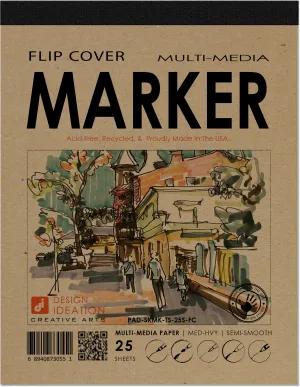 Design Ideation MARKER. FLIP COVER Pad. Removable Sheet. Multi-Media. (8.5" x 11") FCP-2550-TS