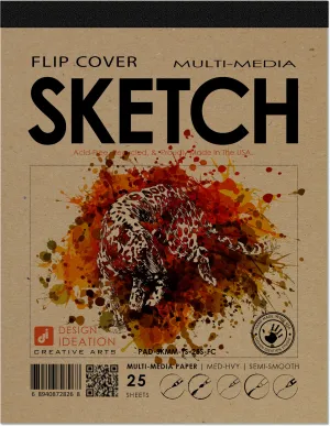Design Ideation SKETCH. FLIP COVER Pad. Removable Sheet. Multi-Media. (8.5" x 11") FCP-2550-TS