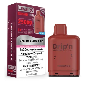 Dripn LEVEL X BOOST G2 Pods 20mL - CHERRY CLASSIC ICE