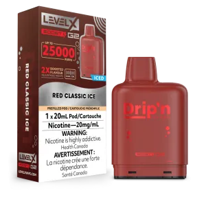 Dripn LEVEL X BOOST G2 Pods 20mL - RED CLASSIC ICE