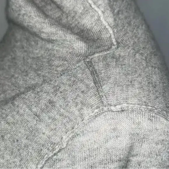 EUC Eileen Fisher Cashmere Blend Reversible Funnel Neck Sweater in Gray size M