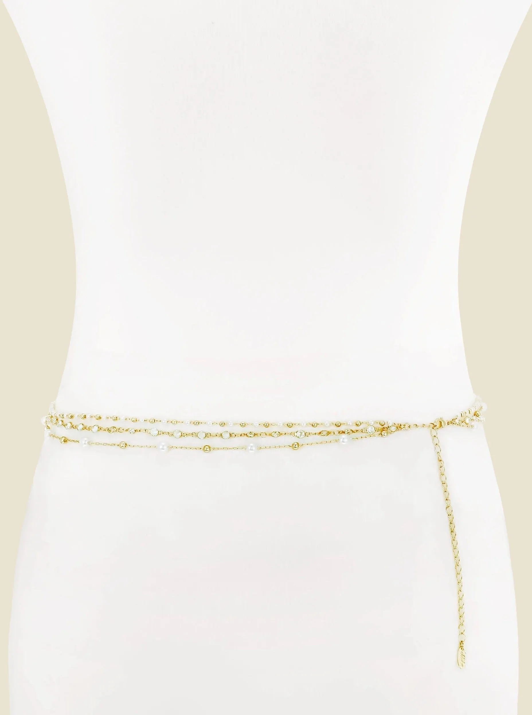 EXTENDED VACATION PEARL BODY CHAIN