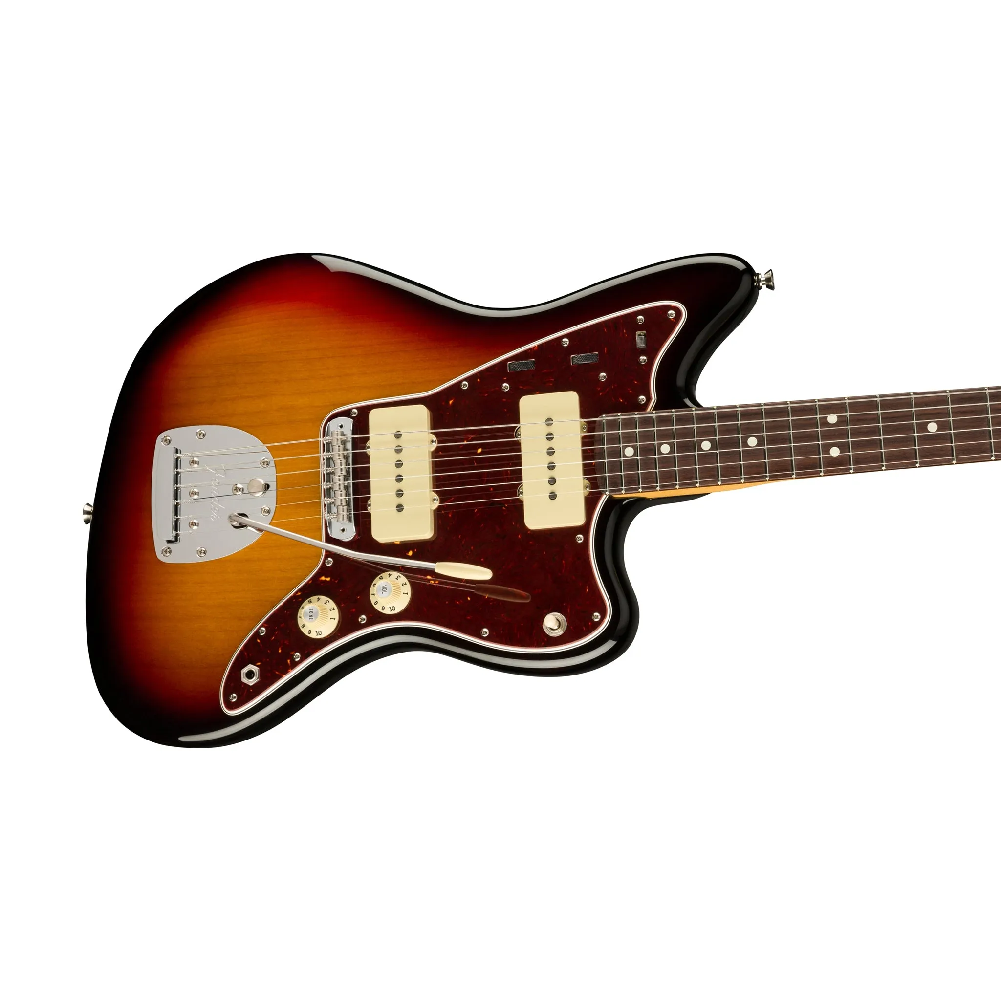 Fender American Professional II Jazzmaster Electric Guitar, RW FB, 3-Tone Sunburst