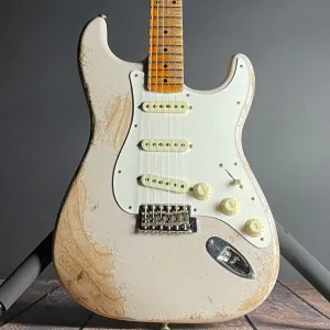 Fender Custom Shop LTD Red Hot Stratocaster, Super Heavy Relic- Aged Dirty White Blonde (7lbs 7oz)