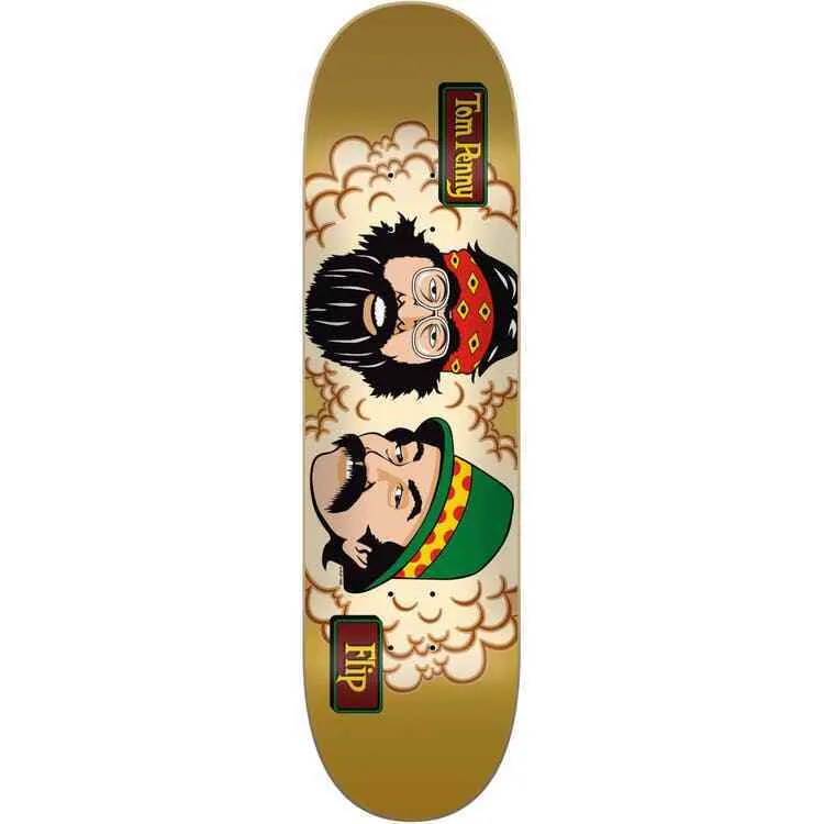 Flip Tom Penny Cheech N Chong 50 Years Anniversary Skateboard Deck Gold - 8.00