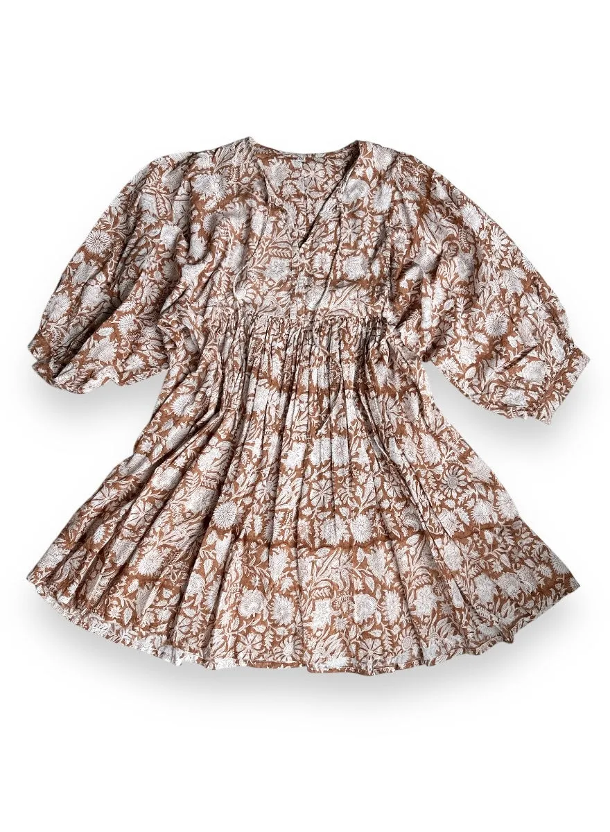 Floral Sand Sienna | Cotton Dress