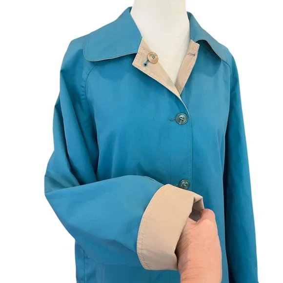 Forecaster of Boston | Vintage Fully Reversible Blue and Tan Trench Coat…