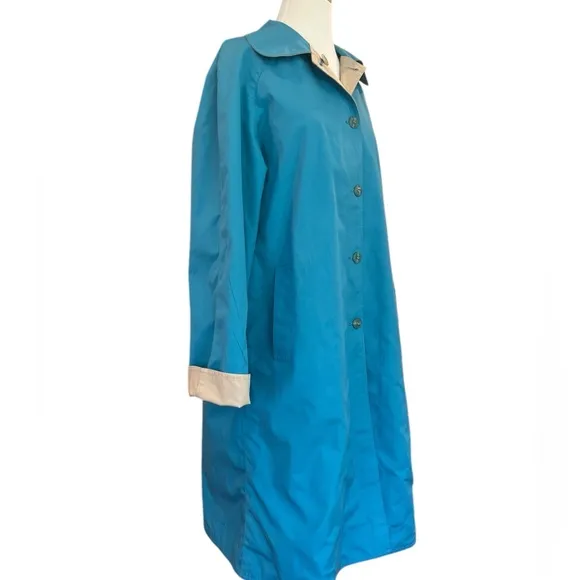 Forecaster of Boston | Vintage Fully Reversible Blue and Tan Trench Coat…