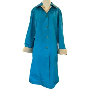 Forecaster of Boston | Vintage Fully Reversible Blue and Tan Trench Coat…