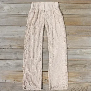 Fortunate Lace Pants in Sand