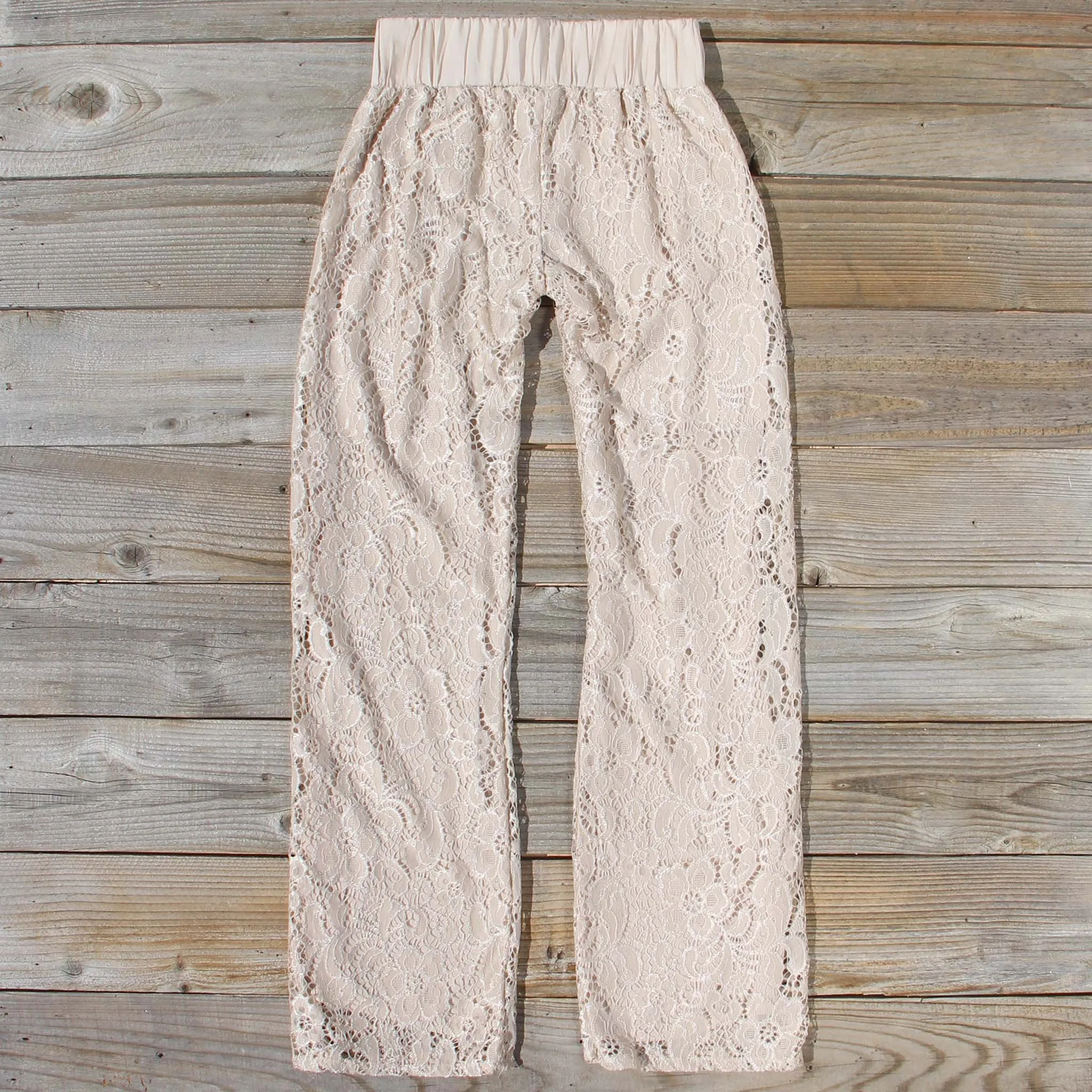 Fortunate Lace Pants in Sand