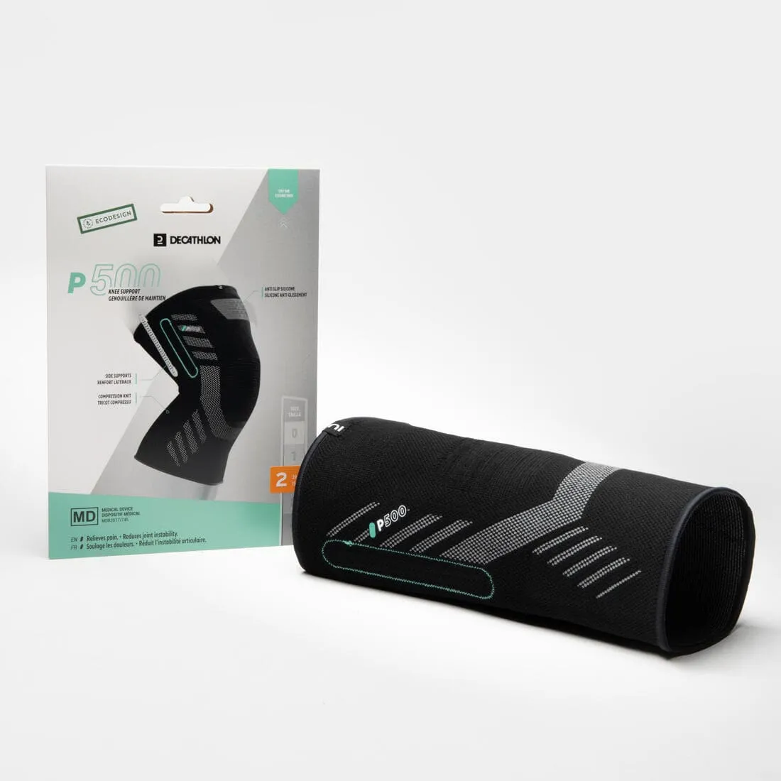 Genouillère De Maintien proprioceptif gauche/droite Adulte - Prevent 500 Noir