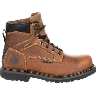 Georgia Men's Giant Revamp 6" Steel Toe Waterproof Work Boot -Brown- GB00317