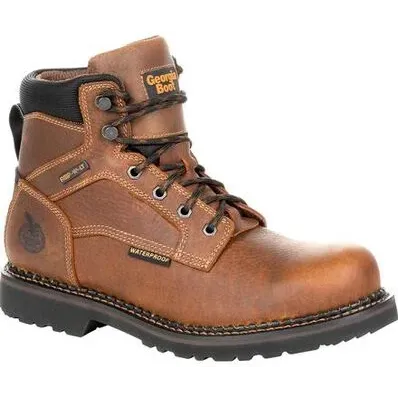 Georgia Men's Giant Revamp 6" Steel Toe Waterproof Work Boot -Brown- GB00317