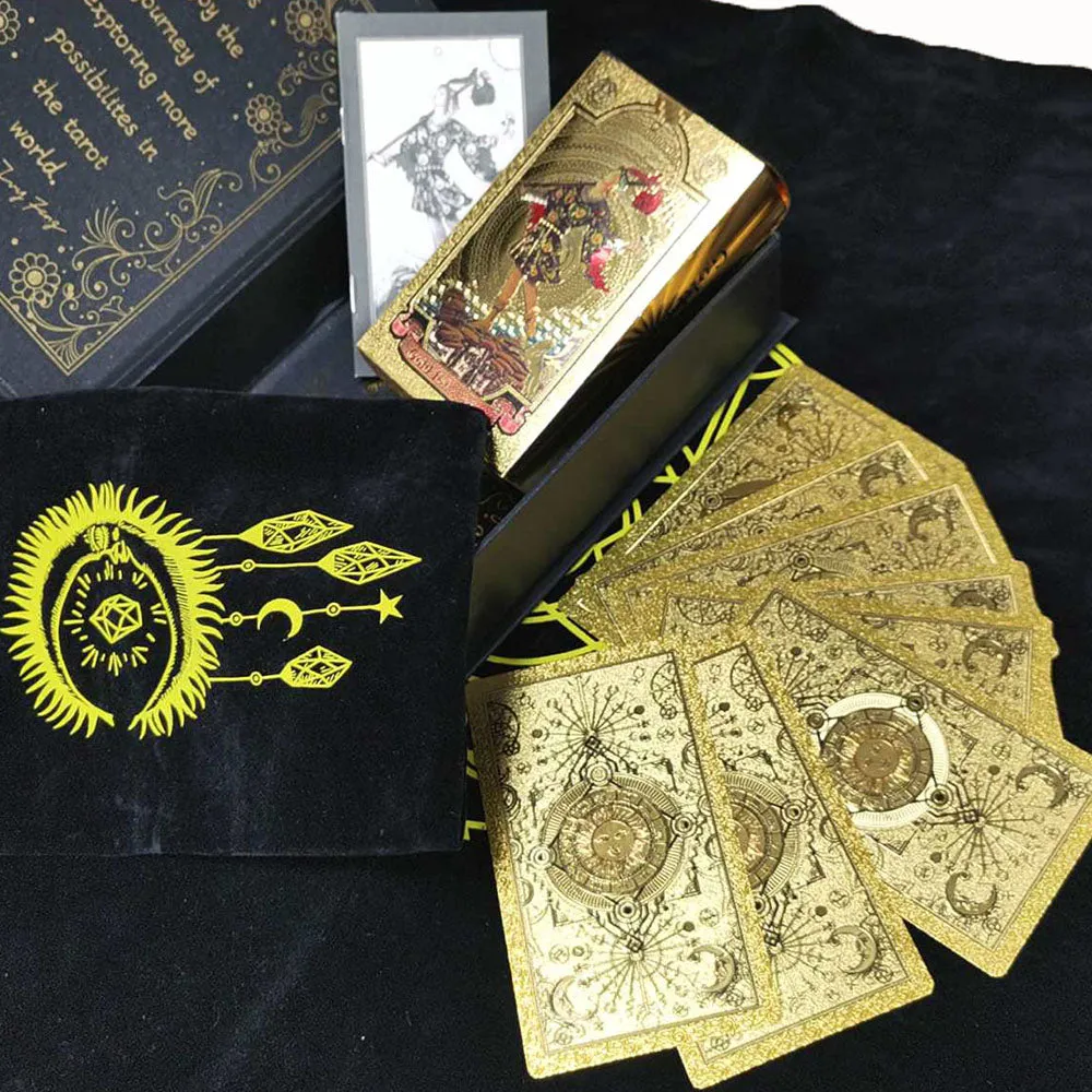 Gold Foil Tarot Card Stamping Box Set Luxury