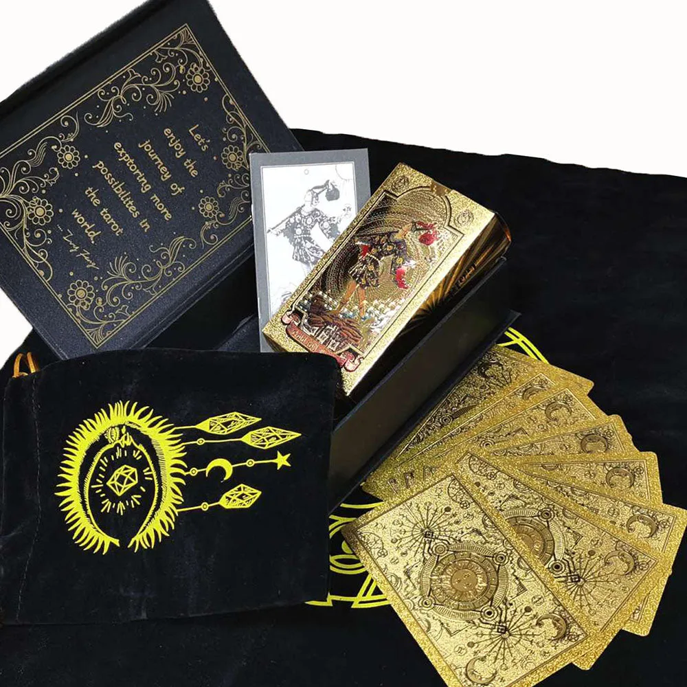 Gold Foil Tarot Card Stamping Box Set Luxury