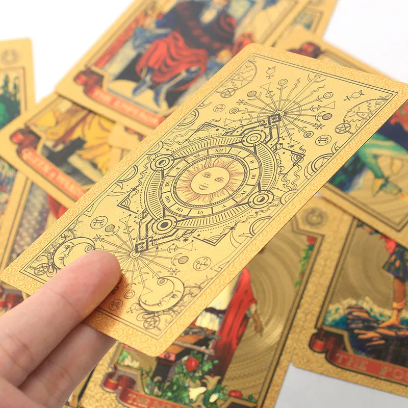 Gold Foil Tarot Card Stamping Box Set Luxury
