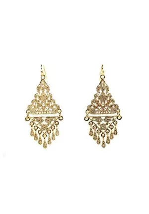 Gold Tone Cascade Earrings