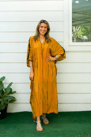 Golden Amber Tie Dye Kaftan