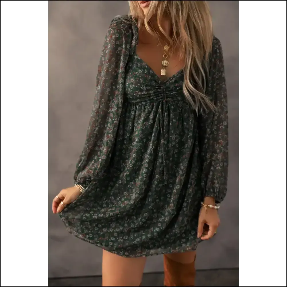 Green Ditsy Floral Mini Dress: so Cute, It's Practically Illegal 😈