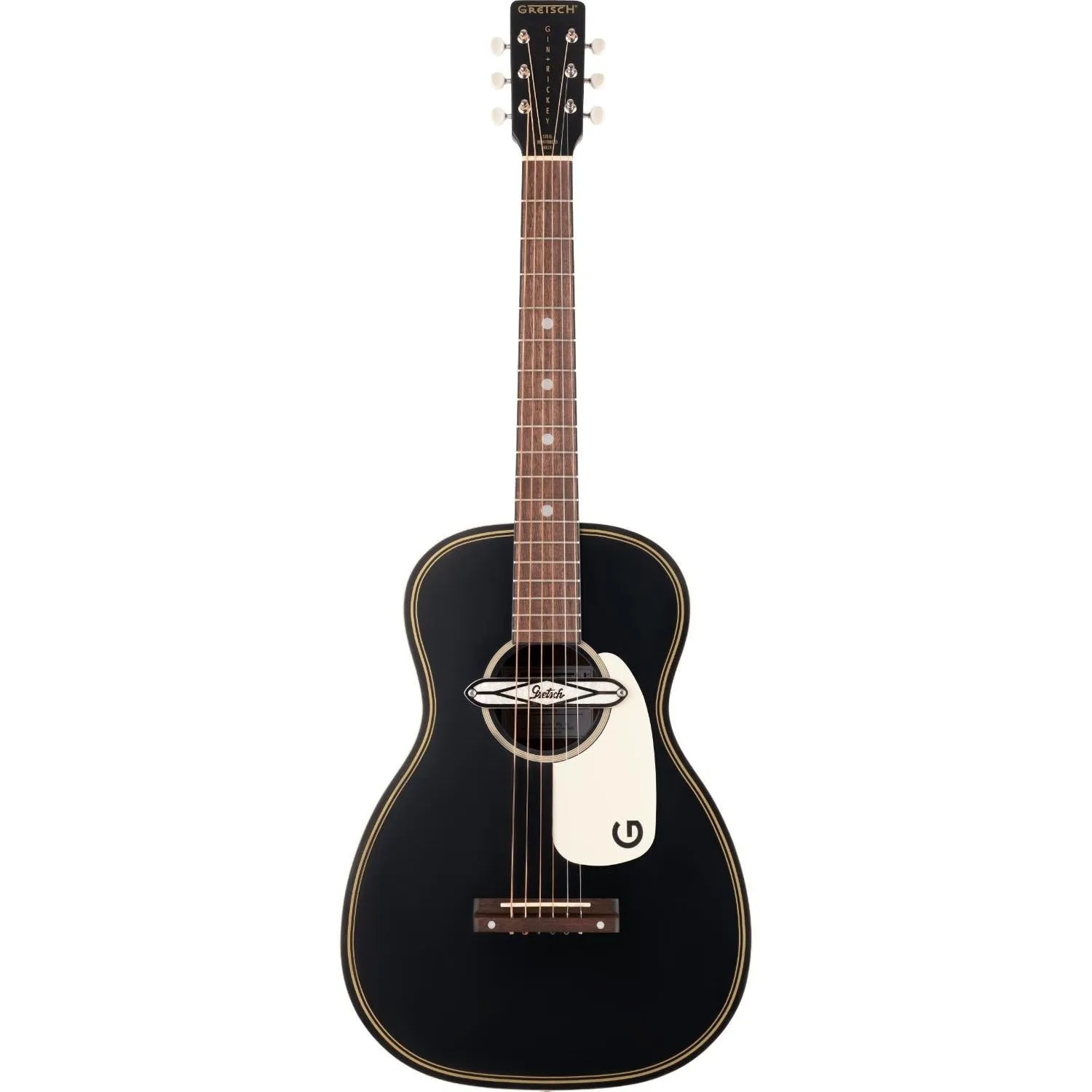 Gretsch G9520E Gin Rickey Acoustic/Electric Guitar, Smokestack Black