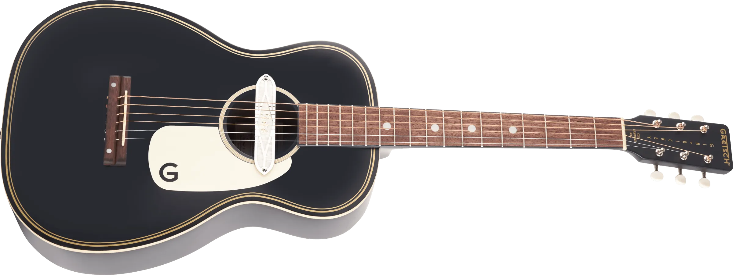 Gretsch G9520E Gin Rickey Acoustic/Electric with Soundhole Pickup, Walnut Fingerboard, Smokestack Black