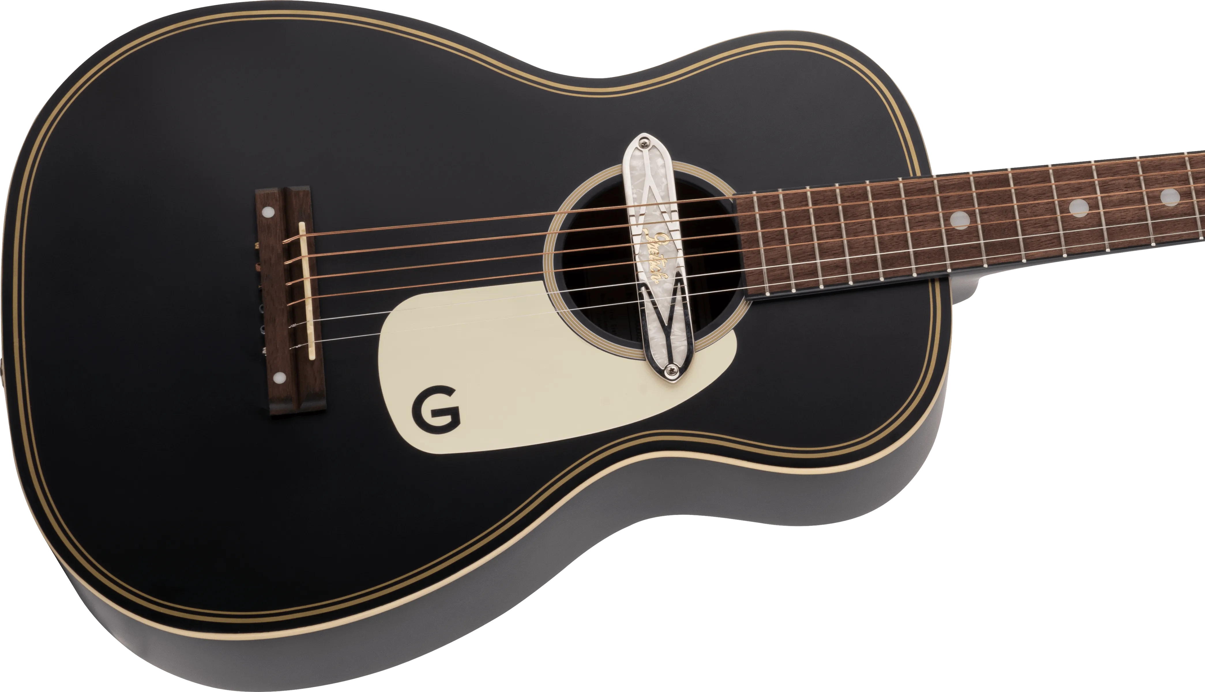 Gretsch G9520E Gin Rickey Acoustic/Electric with Soundhole Pickup, Walnut Fingerboard, Smokestack Black