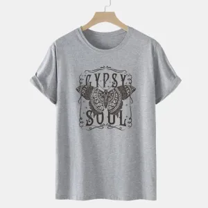 Gypsy Soul Butterfly Print T-Shirt - New