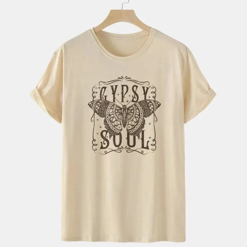 Gypsy Soul Butterfly Print T-Shirt - New