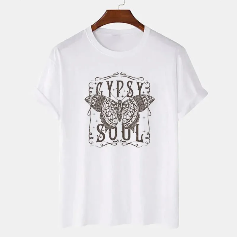 Gypsy Soul Butterfly Print T-Shirt - New