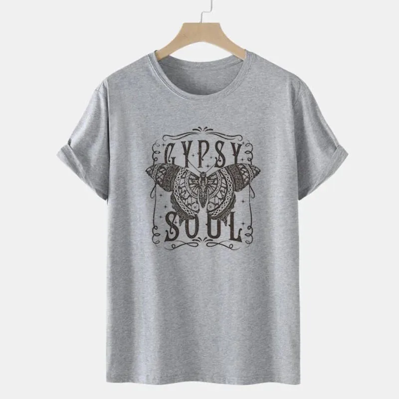 Gypsy Soul Butterfly Print T-Shirt - New