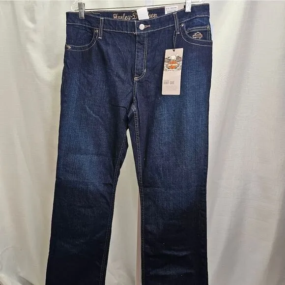 Harley-Davidson Boot Cut Embellished Mid Rise Jeans Size 14