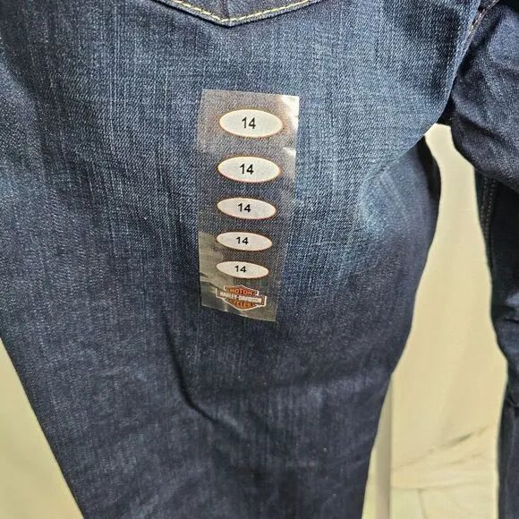 Harley-Davidson Boot Cut Embellished Mid Rise Jeans Size 14