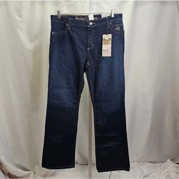 Harley-Davidson Boot Cut Embellished Mid Rise Jeans Size 14