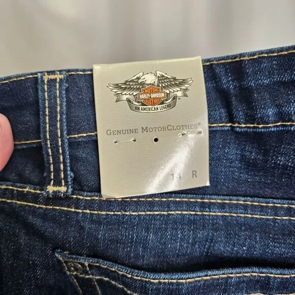 Harley-Davidson Boot Cut Embellished Mid Rise Jeans Size 14