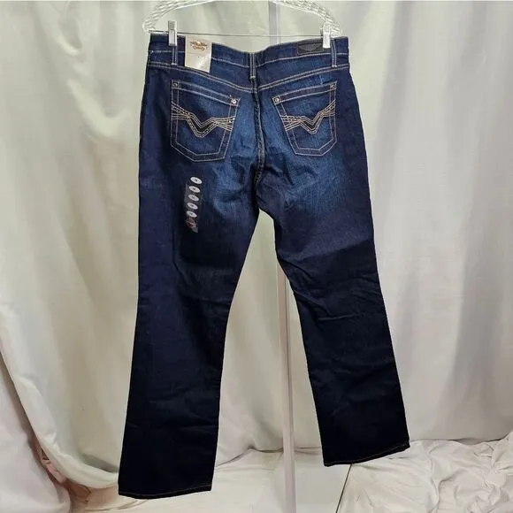 Harley-Davidson Boot Cut Embellished Mid Rise Jeans Size 14
